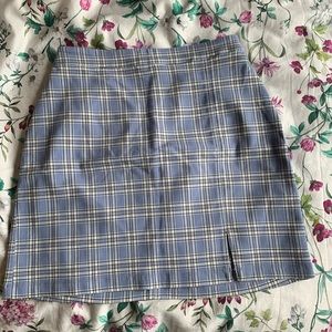 Blue Plaid Hollister Mini Skirt